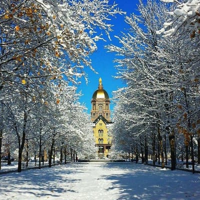 The Golden Dome Of The University Of Notre Dame, With Our Mother At The Top.  Our Lady Of Victory, Pray For Notre Dame! Today And Always!