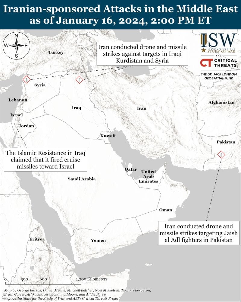 Institute for the Study of War: 17 JAN  Palestinian Militias/IDF Update And 16 JAN Iran Update...